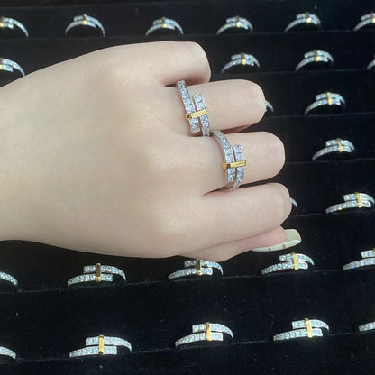 [Rose Tomorrow]EDGE GOLD SILVER DIAMOND RING