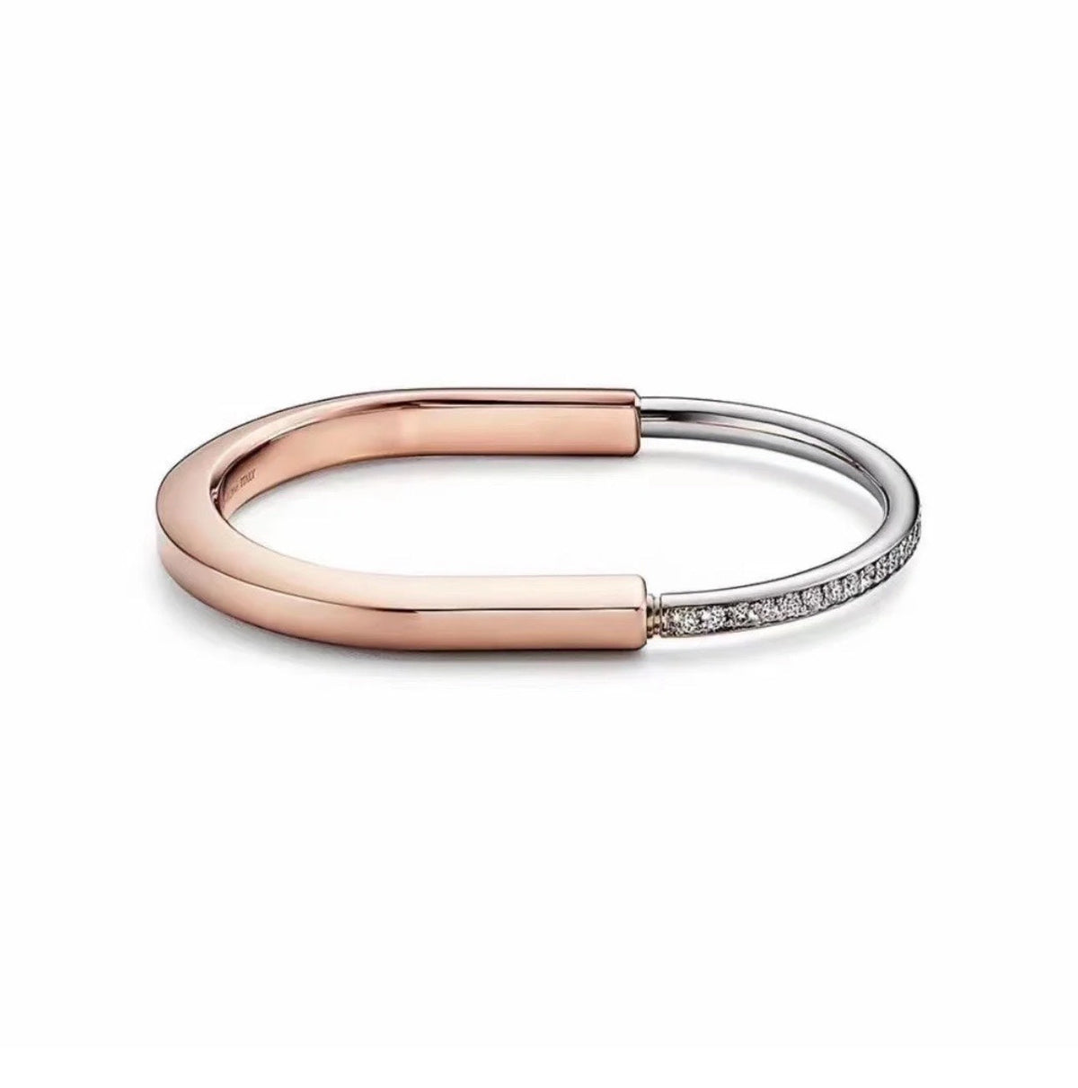 [Rose Tomorrow]LOCK PINK GOLD SILVER DIAMOND BRACELET