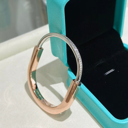[Rose Tomorrow]LOCK PINK GOLD SILVER DIAMOND BRACELET