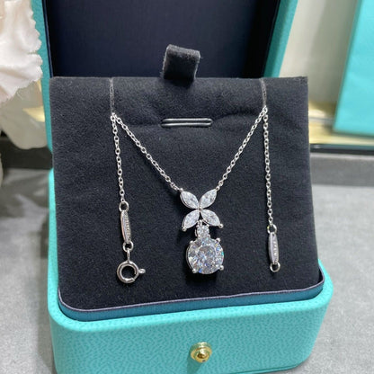 [Rose Tomorrow]VICTORIA PENDANT SILVER DIAMOND NECKLACE