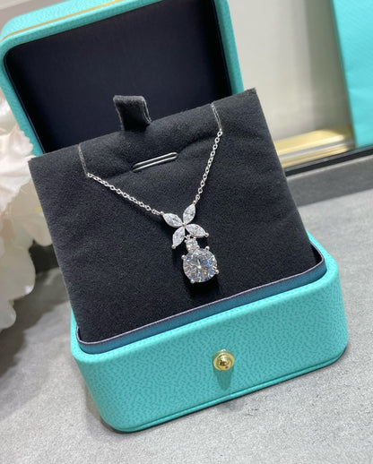 [Rose Tomorrow]VICTORIA PENDANT SILVER DIAMOND NECKLACE