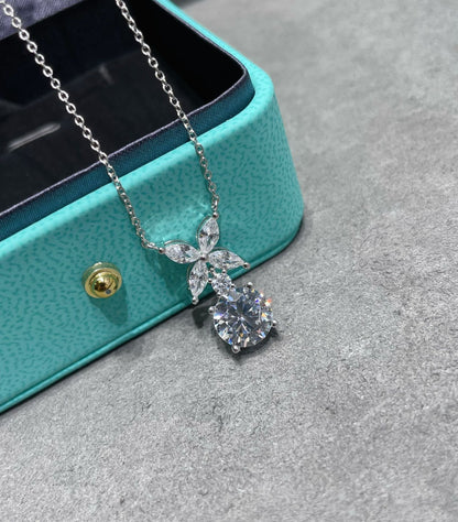 [Rose Tomorrow]VICTORIA PENDANT SILVER DIAMOND NECKLACE
