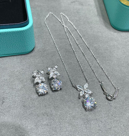 [Rose Tomorrow]VICTORIA PENDANT SILVER DIAMOND NECKLACE