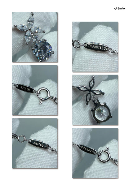 [Rose Tomorrow]VICTORIA PENDANT SILVER DIAMOND NECKLACE