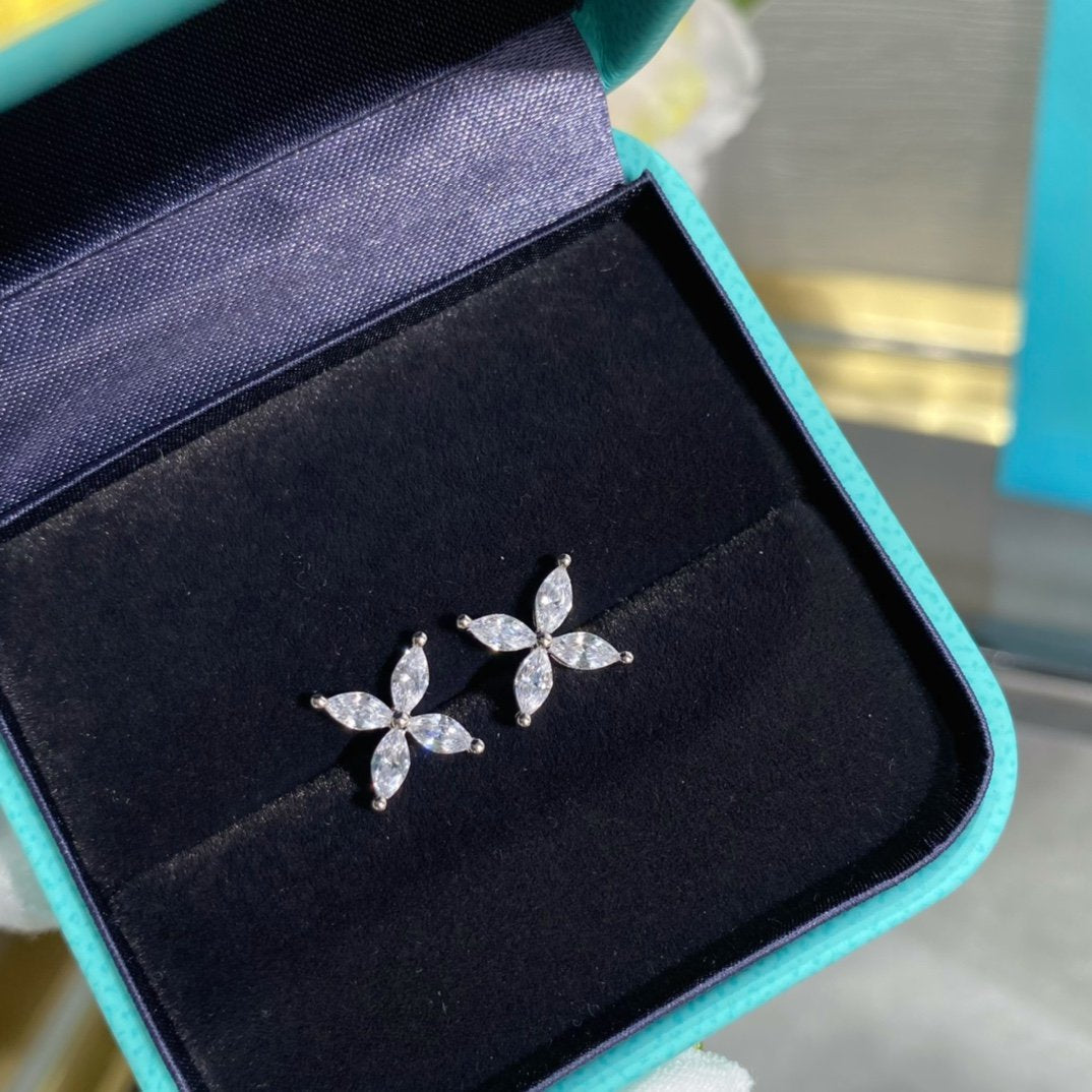 [Rose Tomorrow]VICTORIA SILVER DIAMOND STUD MINI EARRINGS
