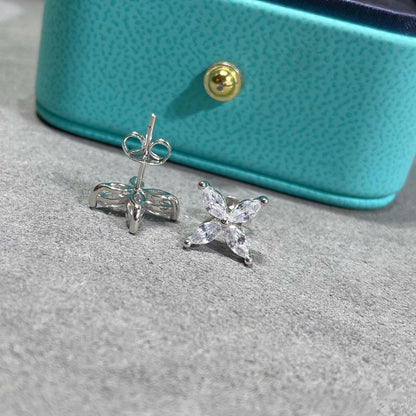 [Rose Tomorrow]VICTORIA SILVER DIAMOND STUD MINI EARRINGS