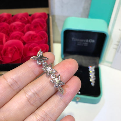 [Rose Tomorrow]VICTORIA SILVER DIAMOND DROP EARRINGS