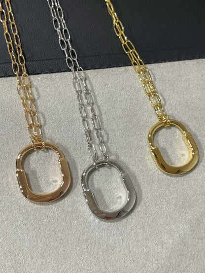 [Rose Tomorrow]LOCK MEDIUM PENDANT DIAMOND NECKLACE
