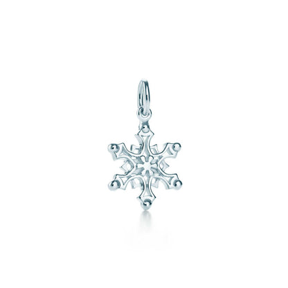 [Rose Tomorrow]STERLING SILVER SNOWFLAKE PENDANT NECKLACE