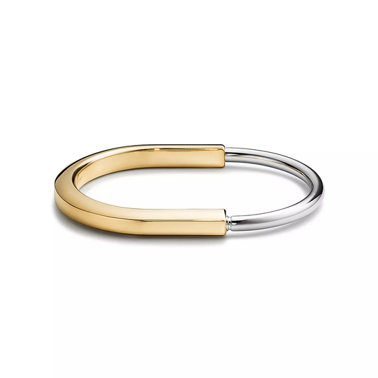 [Rose Tomorrow]LOCK BRACELET YELLOW AND WHITE GOLD