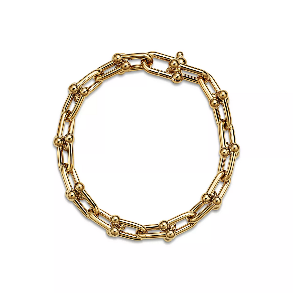 [Rose Tomorrow]HARDWEAR MEDIUM LINK 20 MOTIF GOLD BRACELET