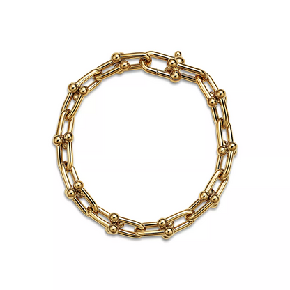 [Rose Tomorrow]HARDWEAR MEDIUM LINK 20 MOTIF GOLD BRACELET