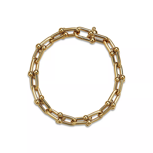 [Rose Tomorrow]HARDWEAR MEDIUM LINK 20 MOTIF GOLD BRACELET