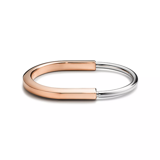 [Rose Tomorrow]LOCK BRACELET ROSE AND WHITE GOLD