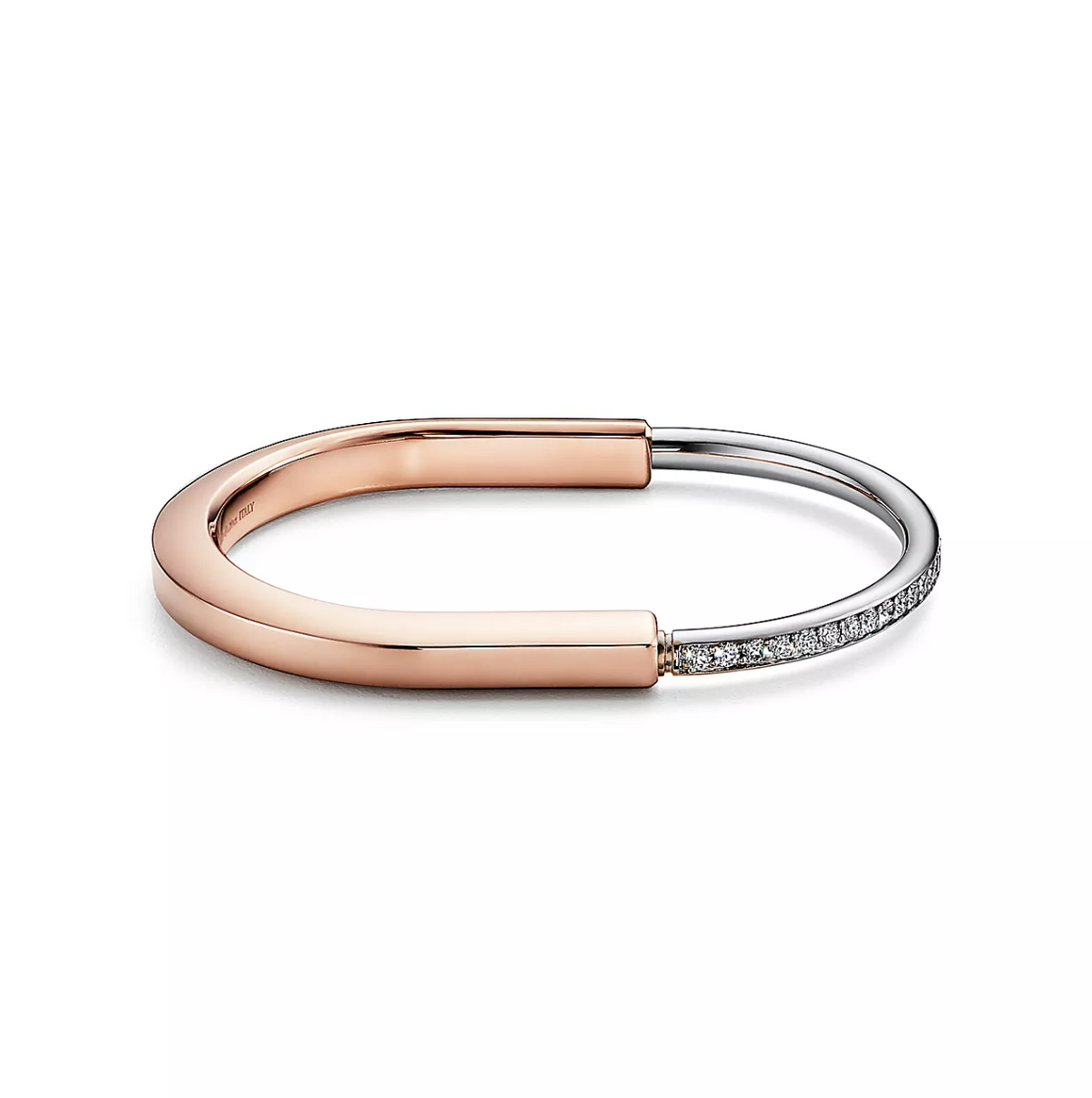 [Rose Tomorrow]LOCK BRACELET ROSE AND WHITE GOLD DIAMOND