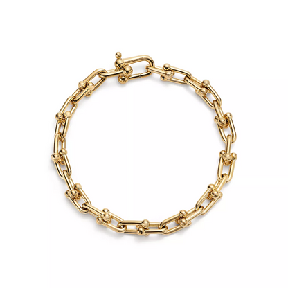 [Rose Tomorrow]HARDWEAR SMALL LINK 26 MOTIF GOLD BRACELET