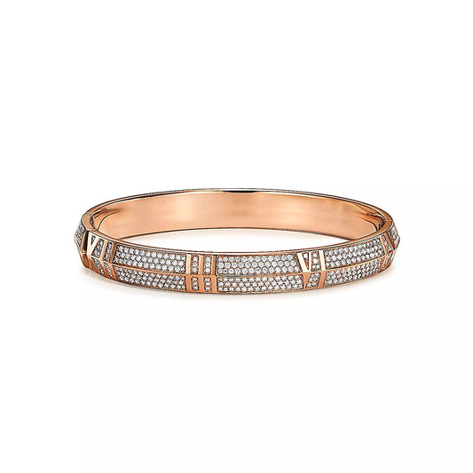 [Rose Tomorrow]ATLAS X PINK GOLD DIAMOND PAVED BRACELET