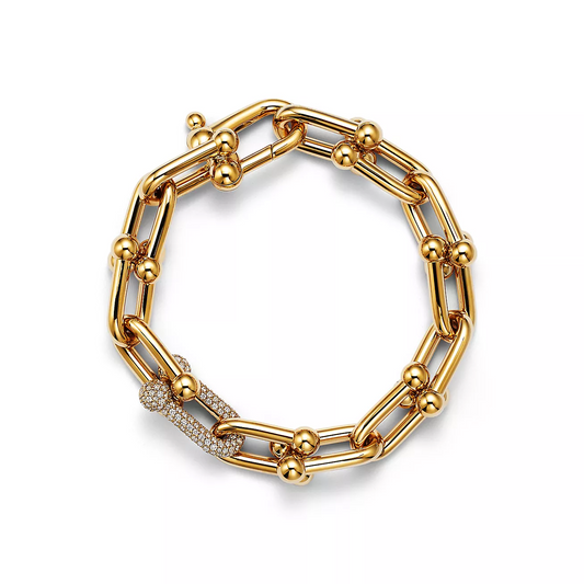 [Rose Tomorrow]HARDWEAR LARGE LINK GOLD DIAMOND BRACELET