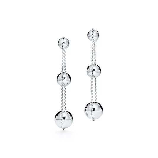 [Rose Tomorrow]TRIPLE DROP SILVER EARRINGS