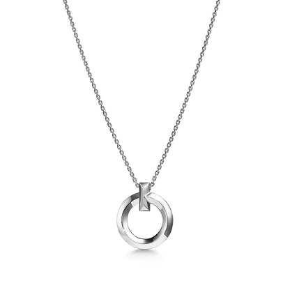 [Rose Tomorrow]T CIRCLE PENDENT SILVER NECKLACE