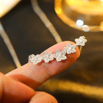 [Rose Tomorrow]]wild flower diamond line pendant