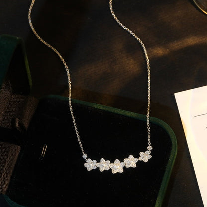 [Rose Tomorrow]]wild flower diamond line pendant