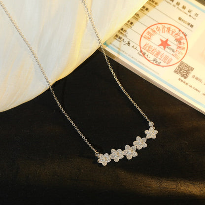 [Rose Tomorrow]]wild flower diamond line pendant