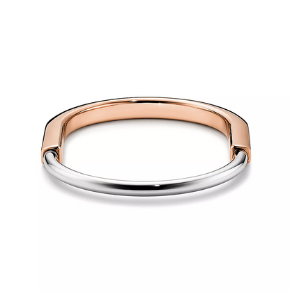 [Rose Tomorrow]LOCK BRACELET ROSE AND WHITE GOLD