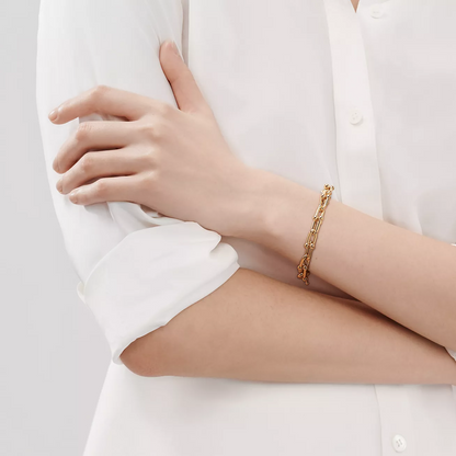 [Rose Tomorrow]HARDWEAR MEDIUM LINK 20 MOTIF GOLD BRACELET