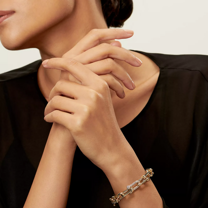 [Rose Tomorrow]HARDWEAR LARGE LINK GOLD DIAMOND BRACELET