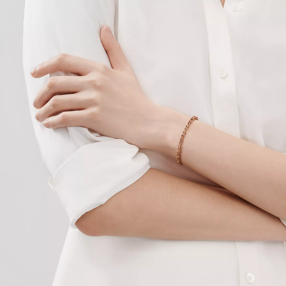[Rose Tomorrow]HARDWEAR MICRO LINK 44 MOTIF PINK GOLD BRACELET