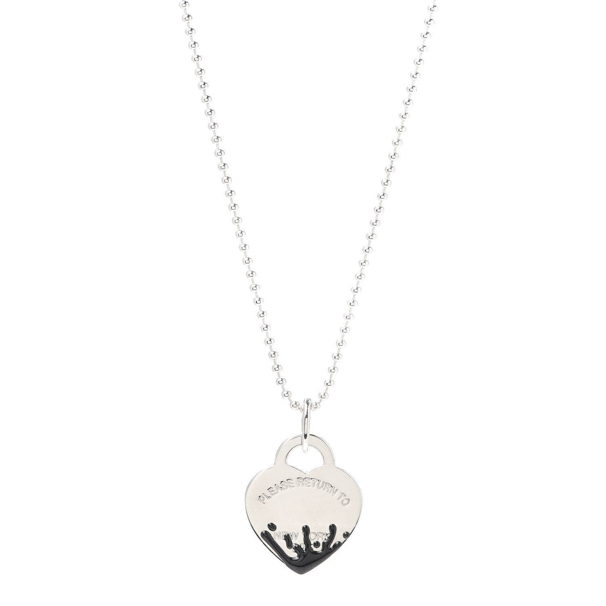 [Rose Tomorrow]COLOUR HEART SPLASH TAG NECKLACE