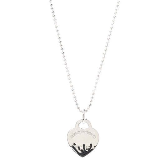 [Rose Tomorrow]COLOUR HEART SPLASH TAG NECKLACE