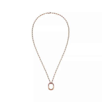 [Rose Tomorrow]LOCK SMALL PENDANT PINK DIAMOND PINK GOLD NECKLACE