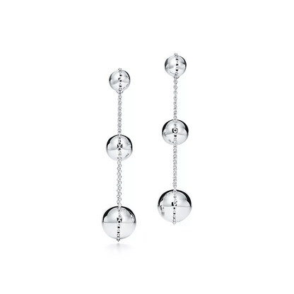 [Rose Tomorrow]TRIPLE DROP SILVER EARRINGS