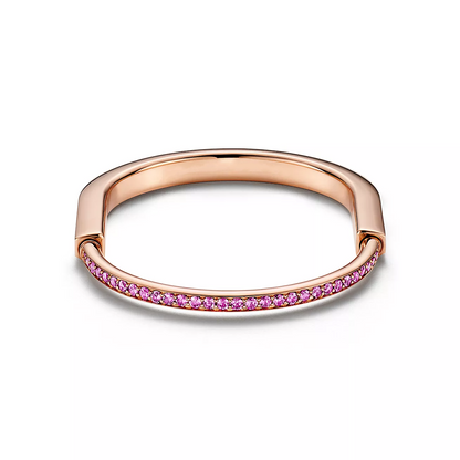 [Rose Tomorrow]LOCK BRACELET ROSE DIAMOND PINK GOLD
