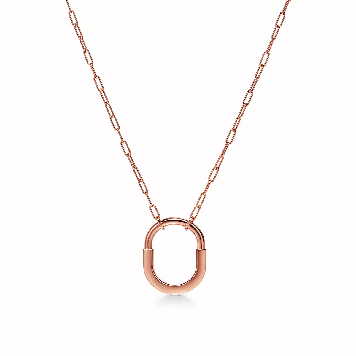 [Rose Tomorrow]LOCK MEDIUM PENDANT PINK DIAMOND PINK GOLD NECKLACE
