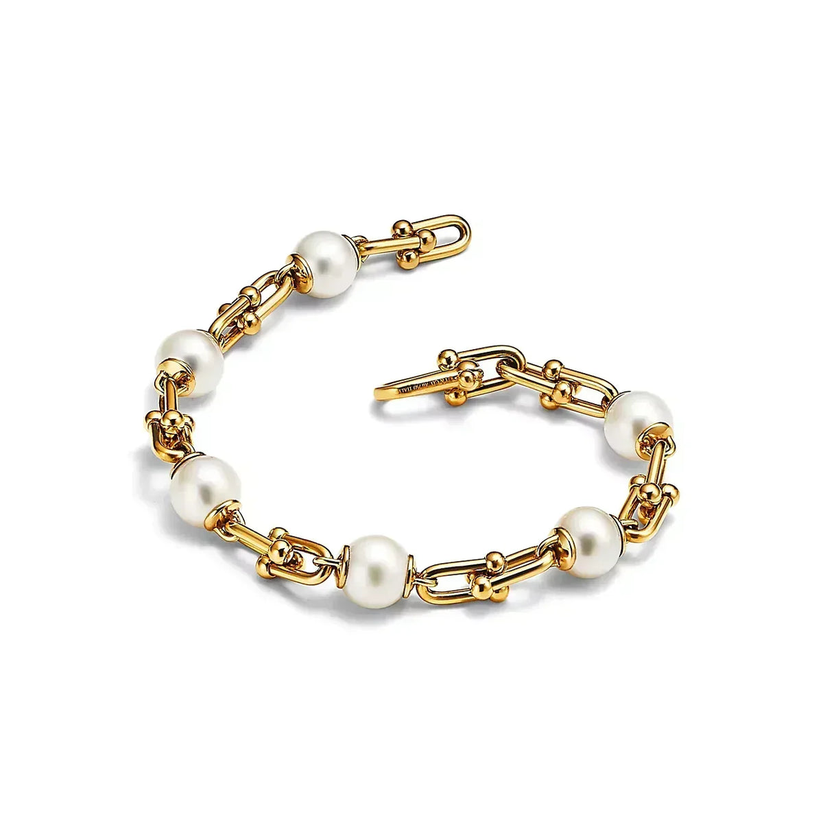 [Rose Tomorrow]LINK BRACELET GOLD WITH FRESHWATER PEARLS