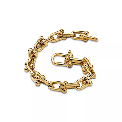 [Rose Tomorrow]HARDWEAR MEDIUM LINK 20 MOTIF GOLD BRACELET