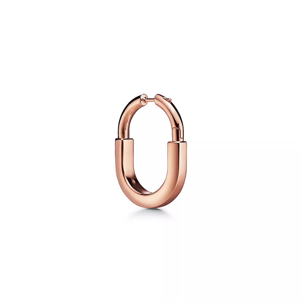 [Rose Tomorrow]LOCK MEDIUM PINK DIAMOND PINK GOLD EARRINGS