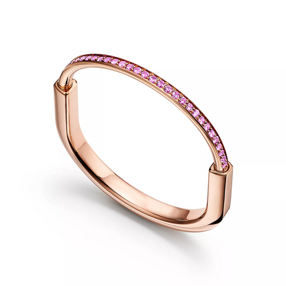 [Rose Tomorrow]LOCK BRACELET ROSE DIAMOND PINK GOLD