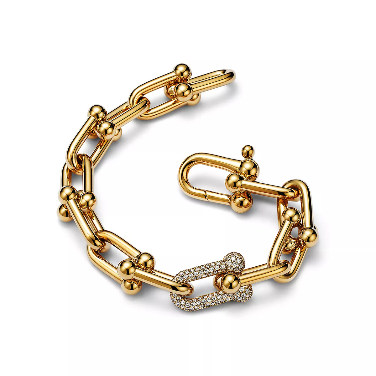 [Rose Tomorrow]HARDWEAR LARGE LINK GOLD DIAMOND BRACELET