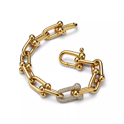 [Rose Tomorrow]HARDWEAR LARGE LINK GOLD DIAMOND BRACELET