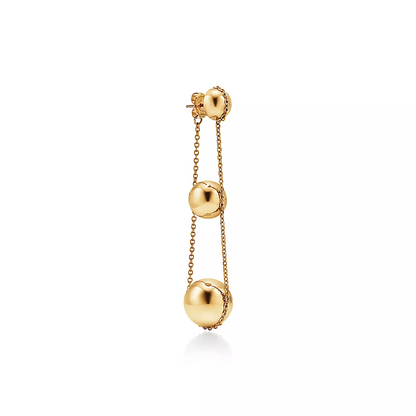 [Rose Tomorrow]TRIPLE DROP GOLD EARRINGS