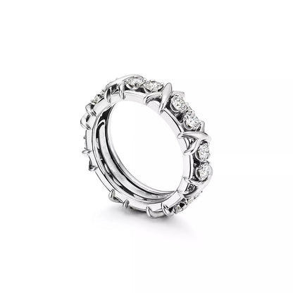 [Rose Tomorrow]SIXTEEN STONE SILVER RING