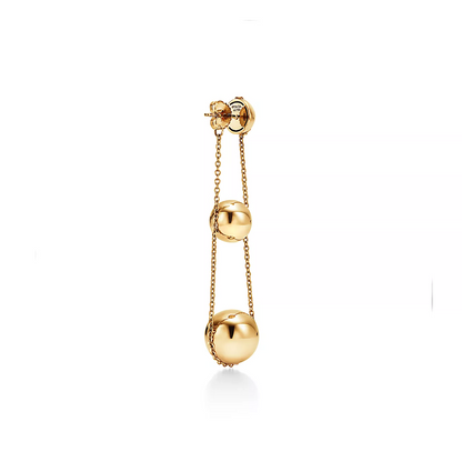 [Rose Tomorrow]TRIPLE DROP GOLD EARRINGS