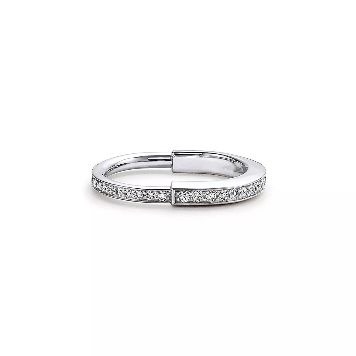 [Rose Tomorrow]LOCK RING SILVER DIAMOND PAVED