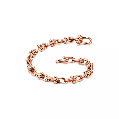 [Rose Tomorrow]HARDWEAR SMALL LINK 26 MOTIF PINK GOLD BRACELET
