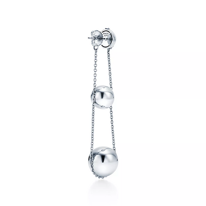 [Rose Tomorrow]TRIPLE DROP SILVER EARRINGS