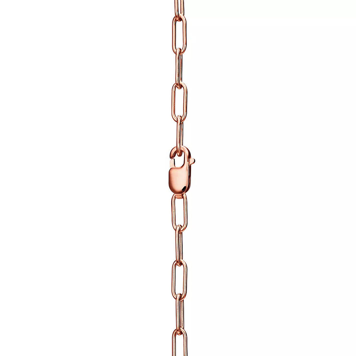 [Rose Tomorrow]LOCK NECKLACE MEDIUM PENDANT PINK GOLD PAVED DIAMONDS